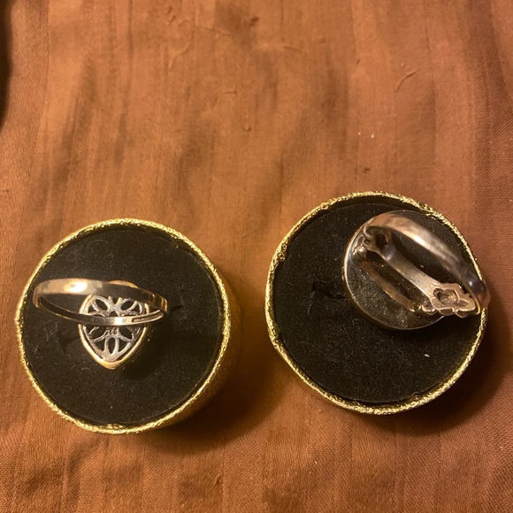 Nice Sterling silver yellow gold bronze with natural gems - Picture 9 of 10